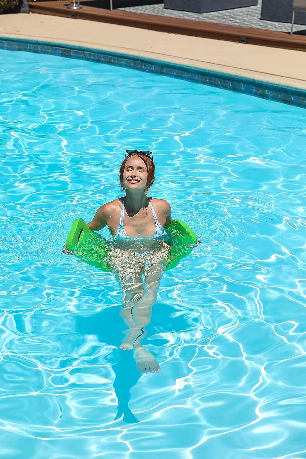 Cococabana First Class Flat Foam Pool Noodle – flat pool noodle, adult pool noodle, lightweight swim float, key lime, premium